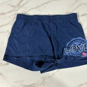 Faded Glory Blue Shorts with Love Graphic